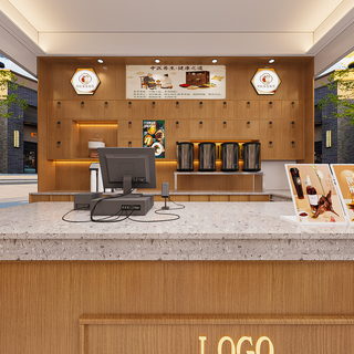 店铺效果图//不同的材质不一样的效果